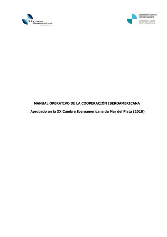 Manual Operativo da Cooperação Ibero-Americana