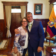 La Secretaria General y el Presidente de Ecuador dialogan sobre la XXV Cumbre Iberoamericana