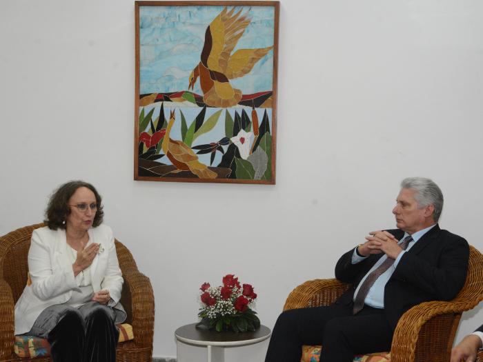 La Secretaria General Iberoamericana se reúne en Cuba con el presidente Miguel Díaz-Canel