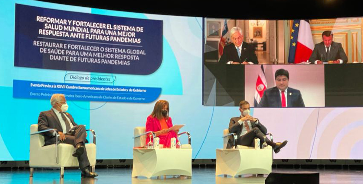 Mandatarios de España, Francia, Chile, Costa Rica y Portugal demandan reformas y solidaridad contra las pandemias